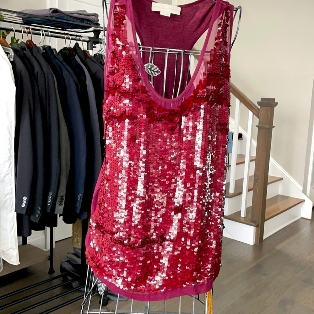 Stella McCartney Sequin Tank Top Size 44 Italy